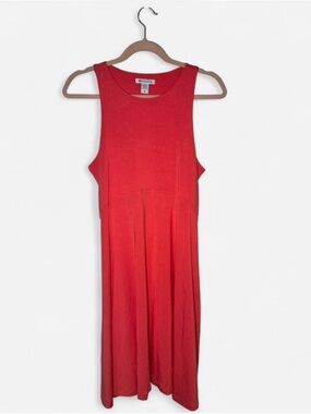 Athleta Sleeveless Casual Dress Coral Scoop Neck Soft Stretch Summer Dress